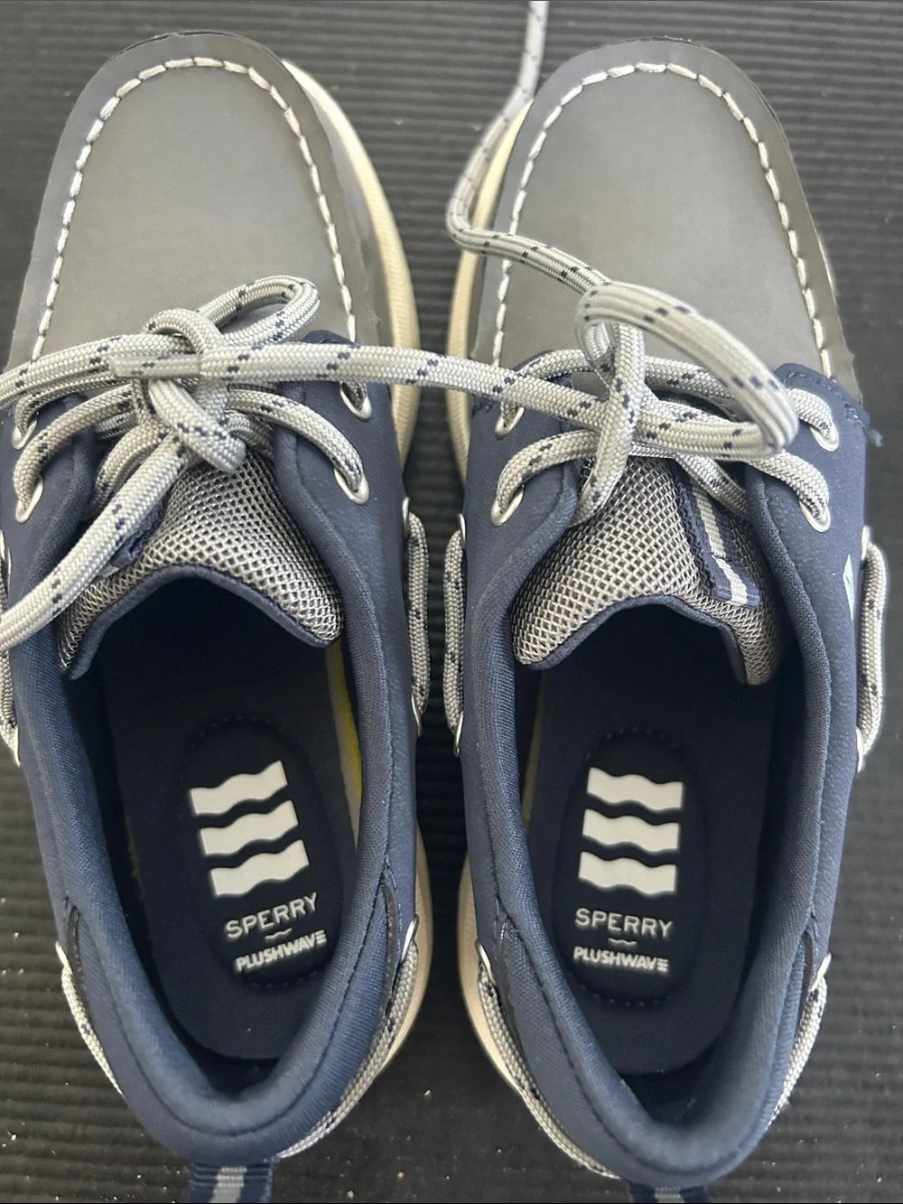 Sperry Kids Navy and Gray Lace-Up Boat Sneakers